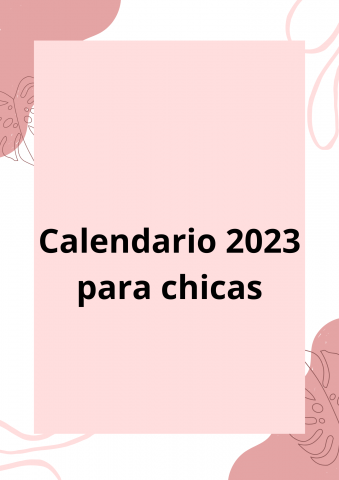 Calendario 2023, para la organización y recopilación de datos 2023