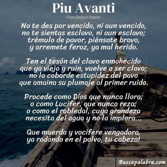 Poesía Piu avanti